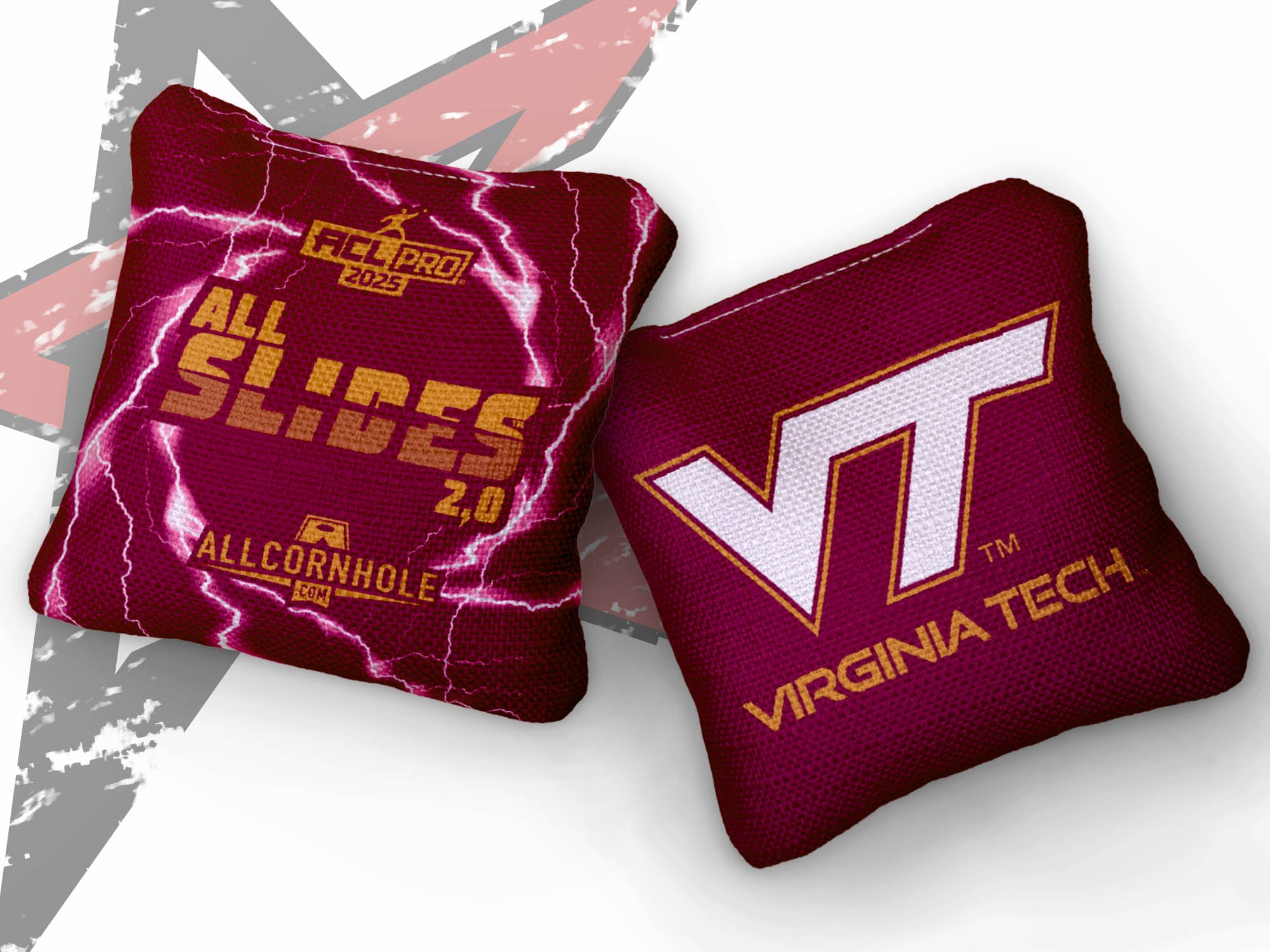 Officially Licensed Collegiate Cornhole Bags - AllCornhole All-Slide 2.0 - Set of 4 - Virginia Tech