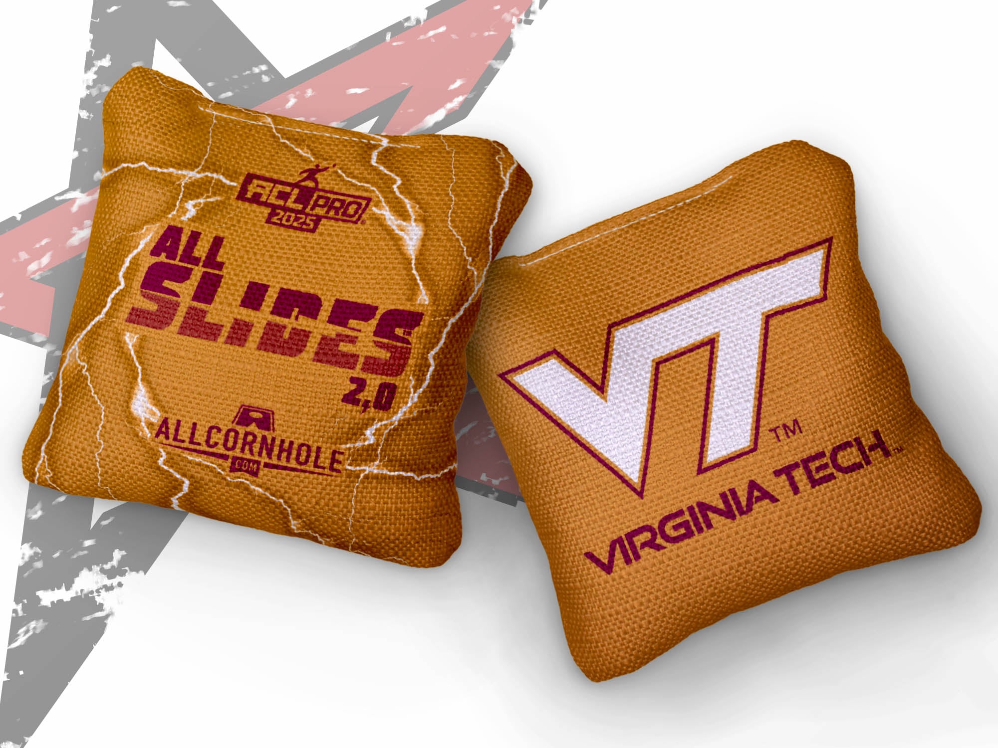 Officially Licensed Collegiate Cornhole Bags - AllCornhole All-Slide 2.0 - Set of 4 - Virginia Tech