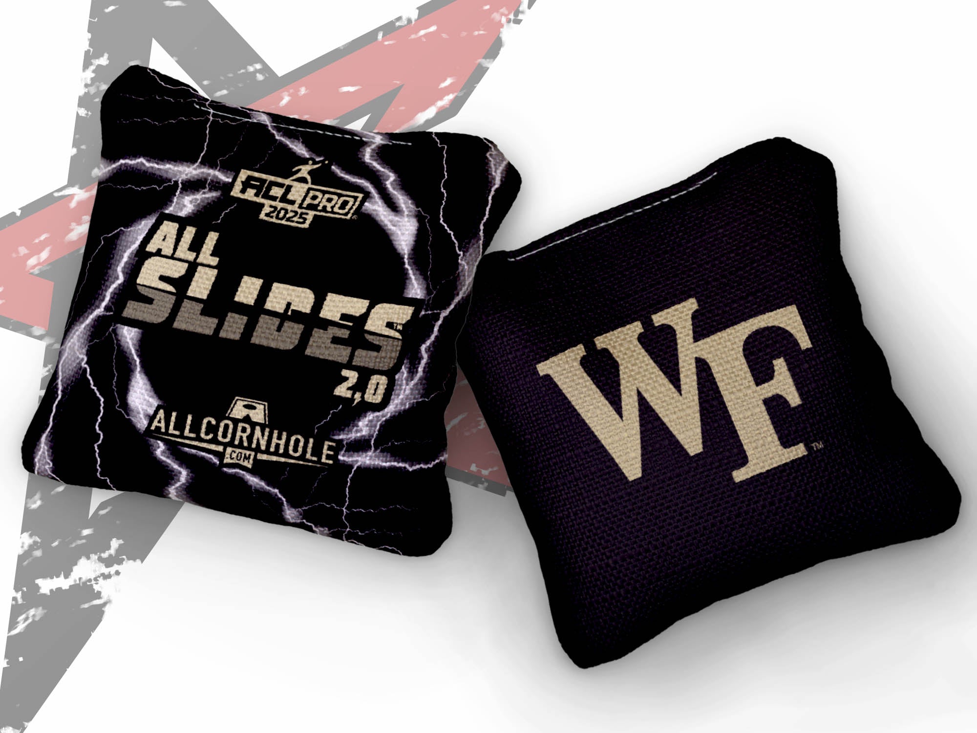 Officially Licensed Collegiate Cornhole Bags - AllCornhole All Slide 2.0 - Set of 4 - Wake Forest University