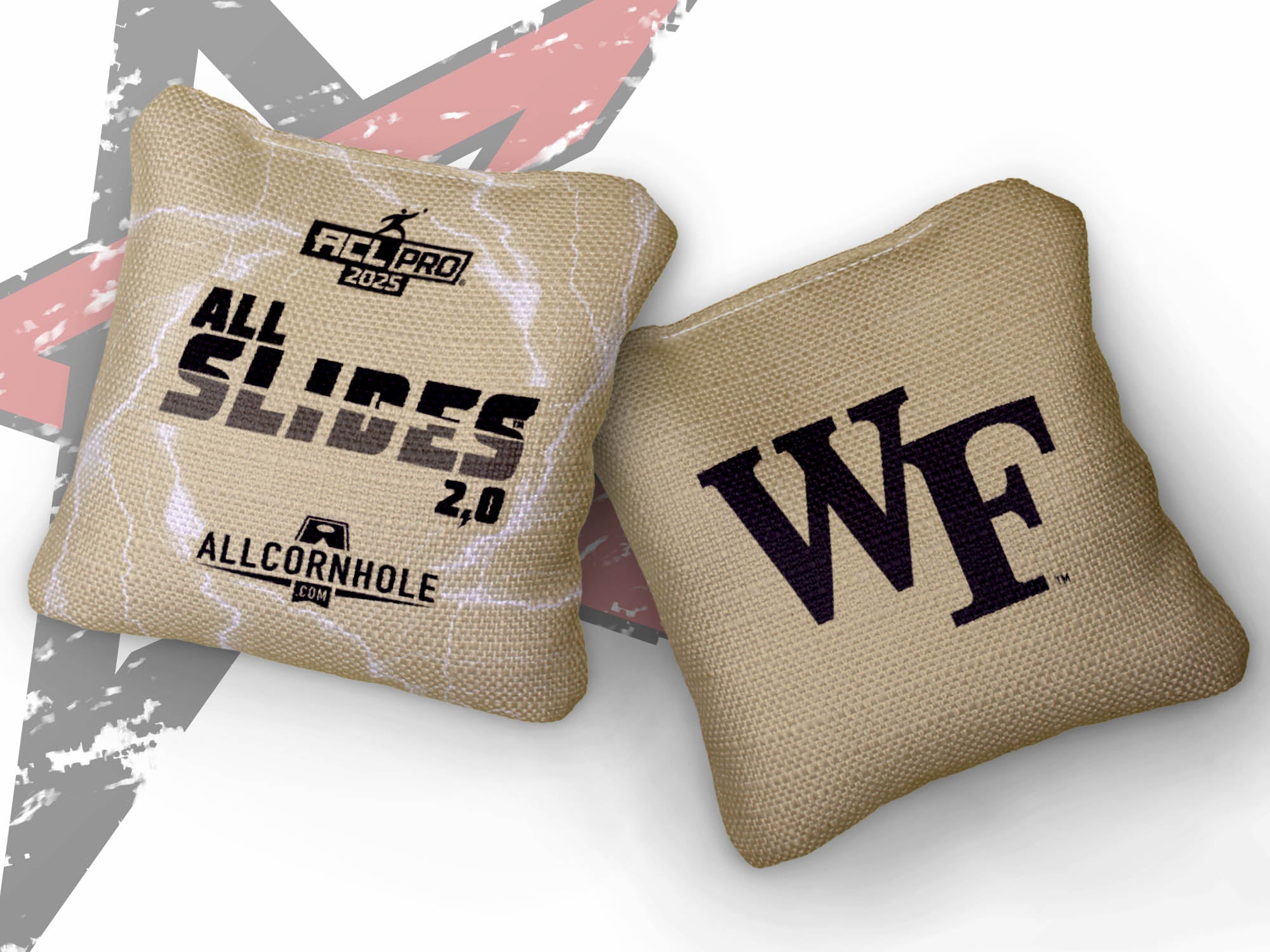 Officially Licensed Collegiate Cornhole Bags - AllCornhole All Slide 2.0 - Set of 4 - Wake Forest University