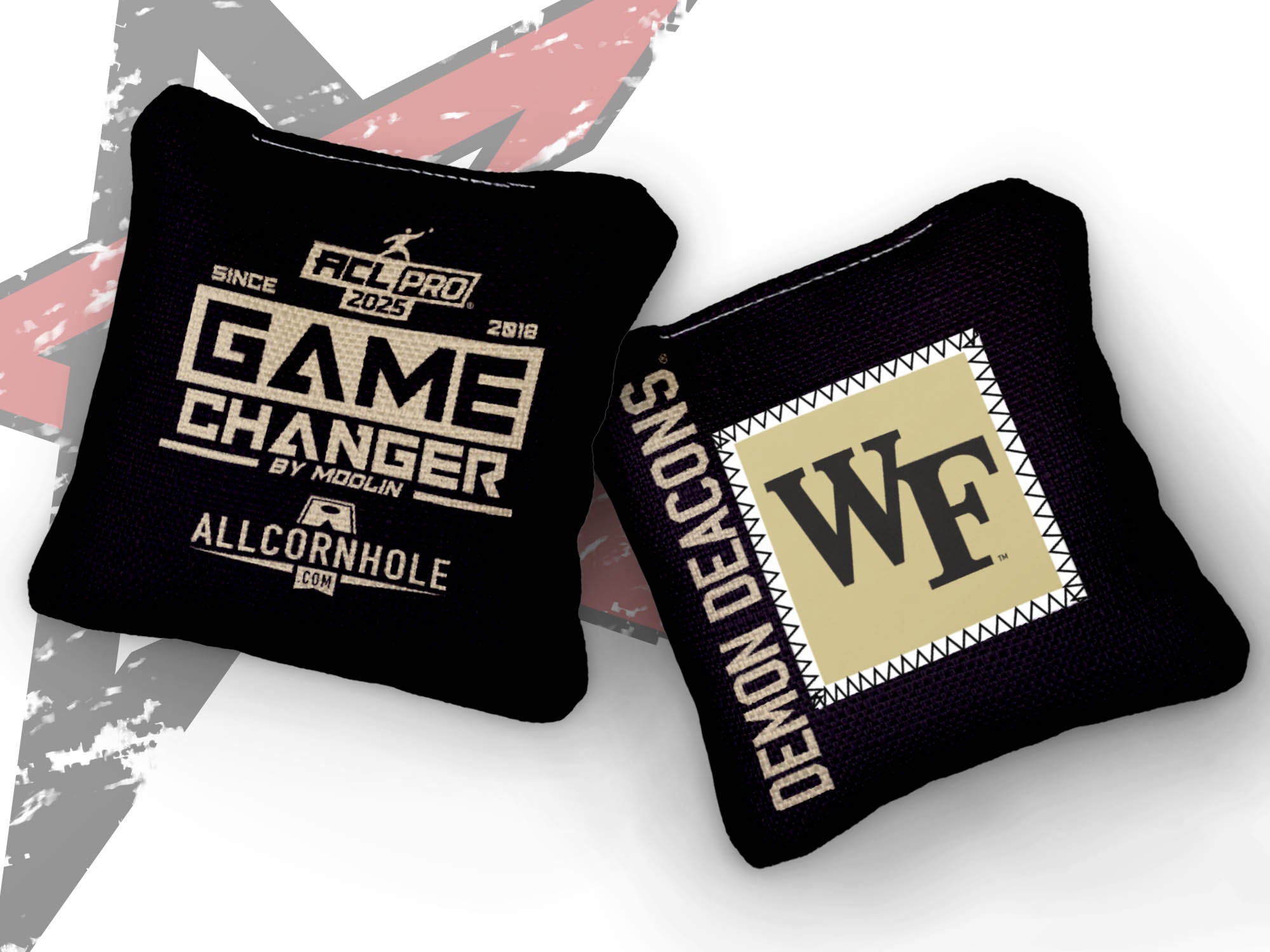 Officially Licensed Collegiate Cornhole Bags - AllCornhole Game Changers - Set of 4 - Wake Forest University