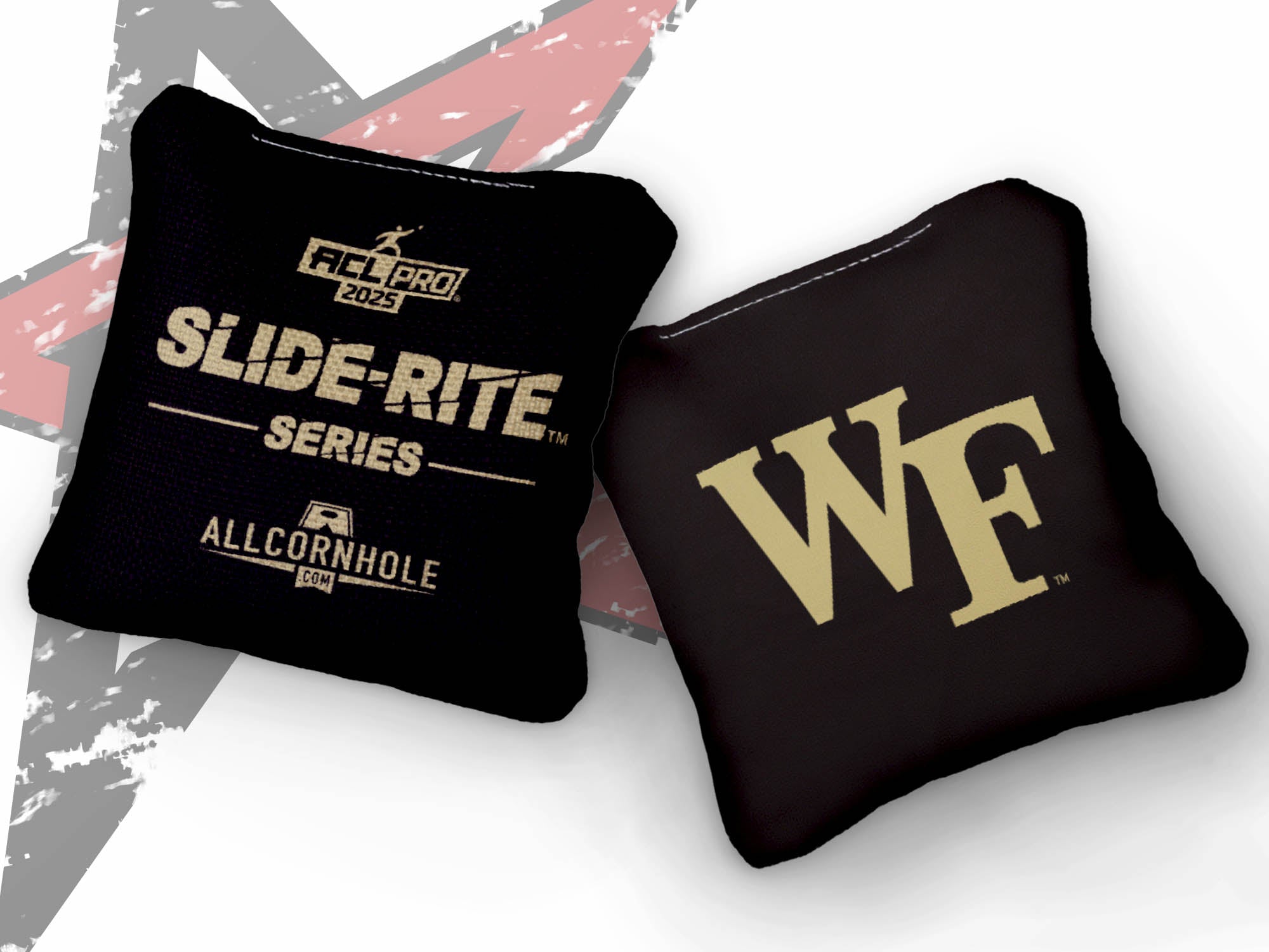 Officially Licensed Collegiate Cornhole Bags - AllCornhole Slide Rite - Set of 4 - Wake Forest University