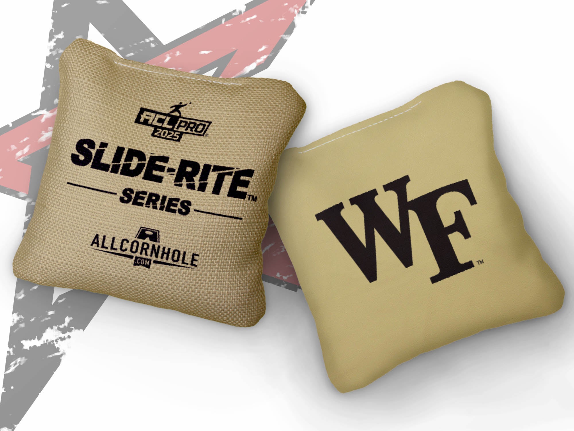 Officially Licensed Collegiate Cornhole Bags - AllCornhole Slide Rite - Set of 4 - Wake Forest University