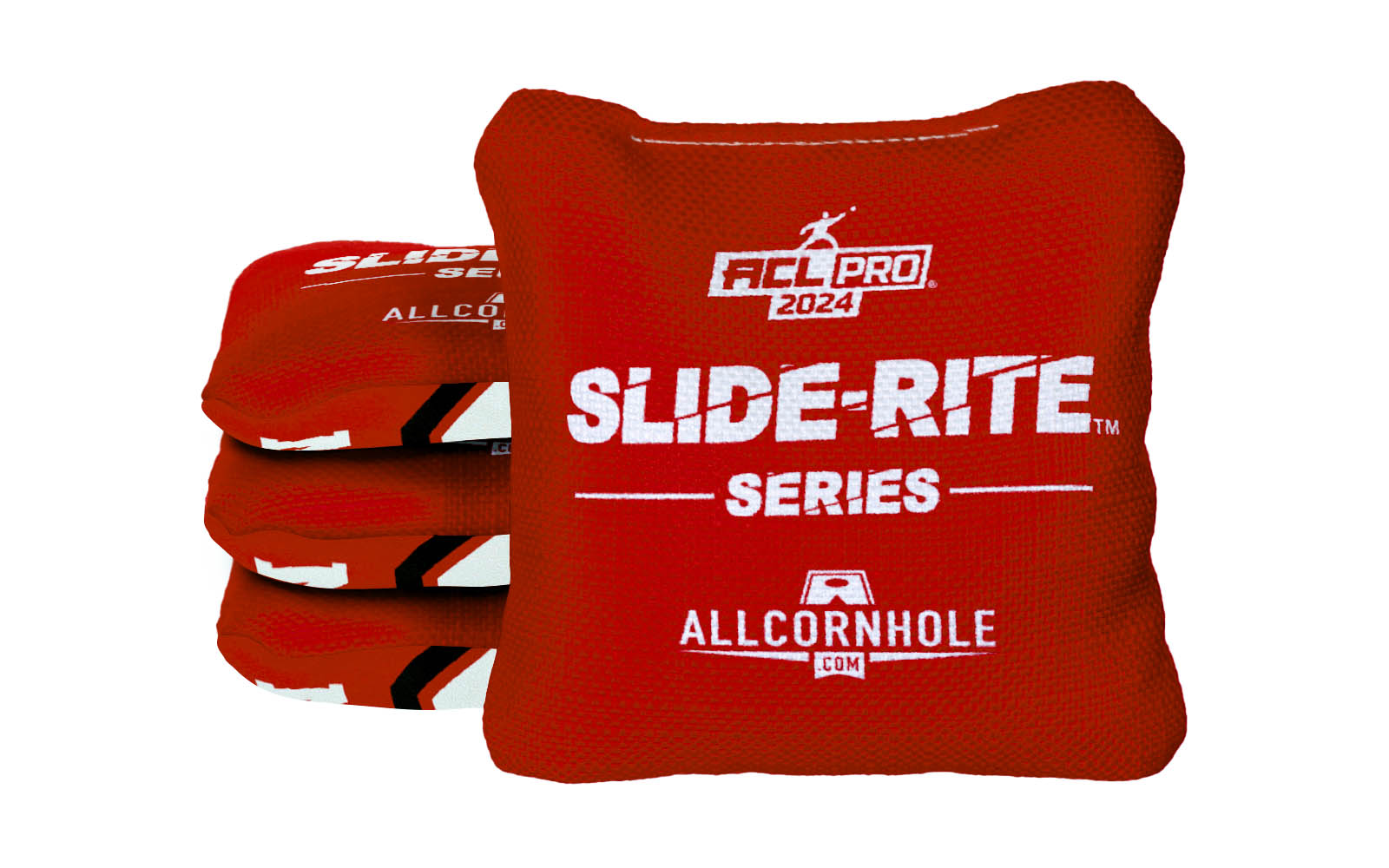 Officially Licensed Collegiate Cornhole Bags - AllCornhole Slide Rite - Set of 4 - North Carolina State University