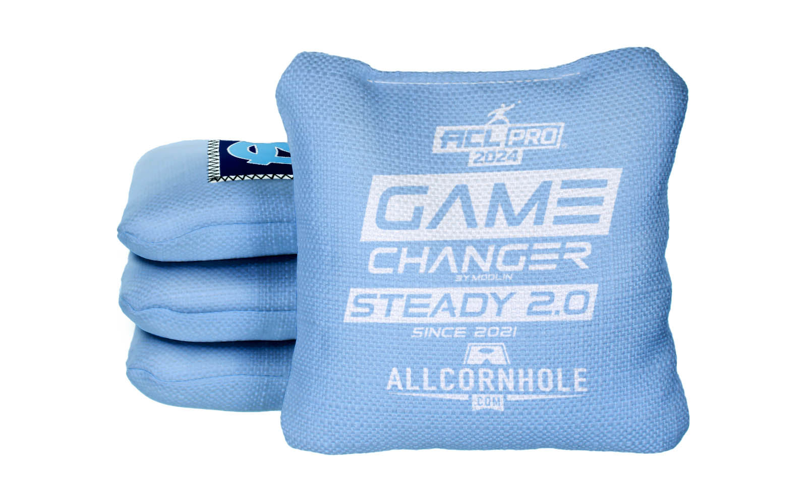 Officially Licensed Collegiate Cornhole Bags - AllCornhole Game Changers Steady 2.0 - Set of 4 - University of North Carolina
