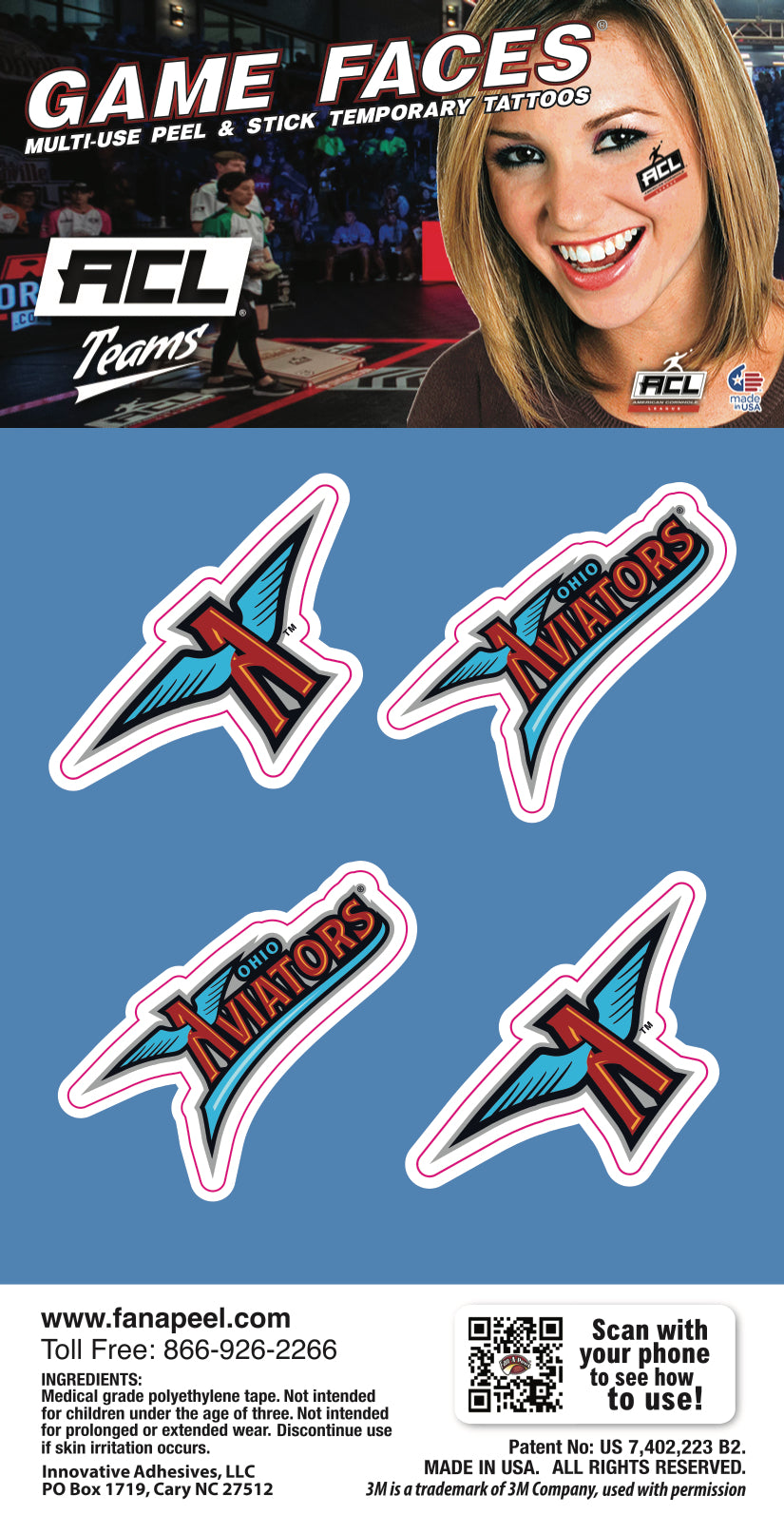 Ohio Aviators - Game Face 4 Pack