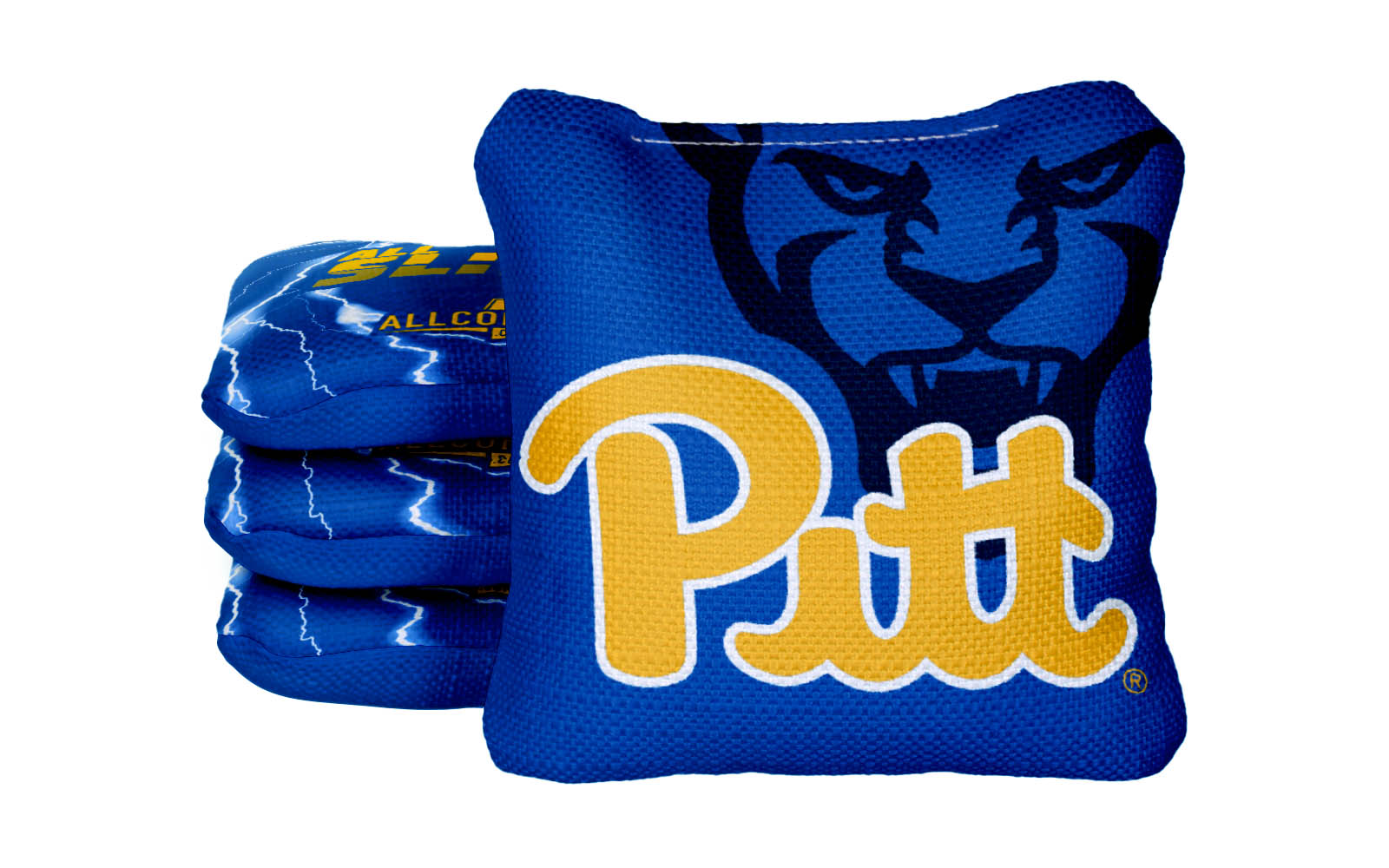 Officially Licensed Collegiate Cornhole Bags - AllCornhole All-Slide 2.0 - Set of 4 - University of Pittsburgh
