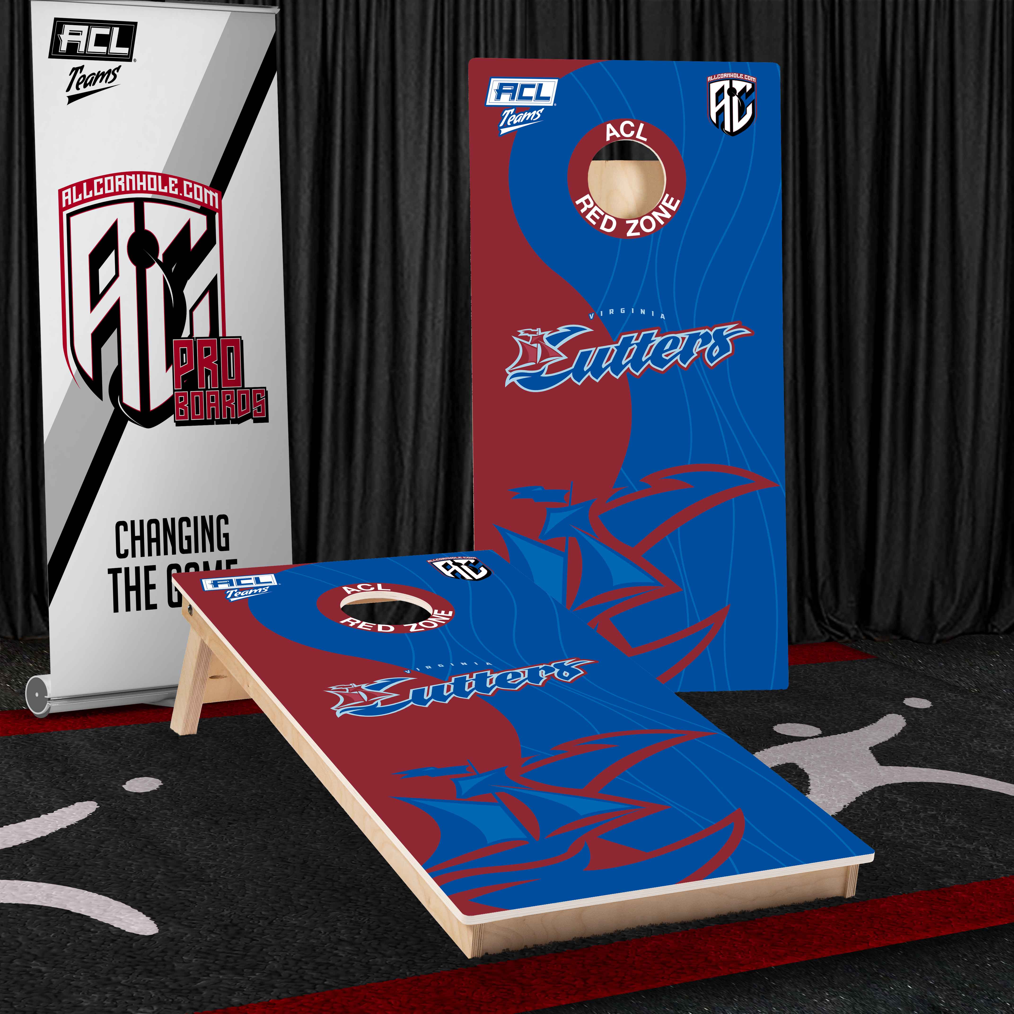 ACL Teams Pro Cornhole Board - Virginia Cutters