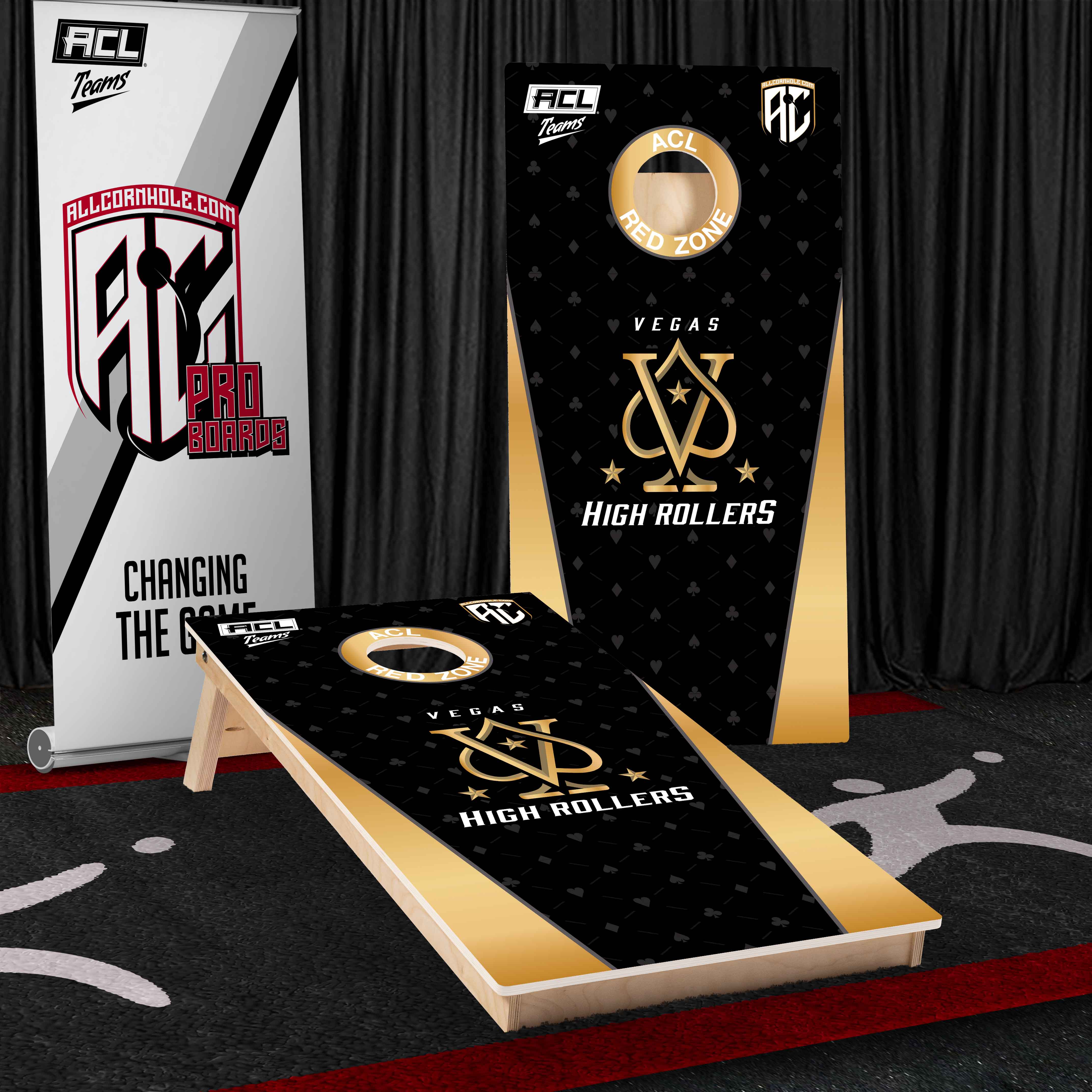 ACL Teams Pro Cornhole Board - Vegas High Rollers