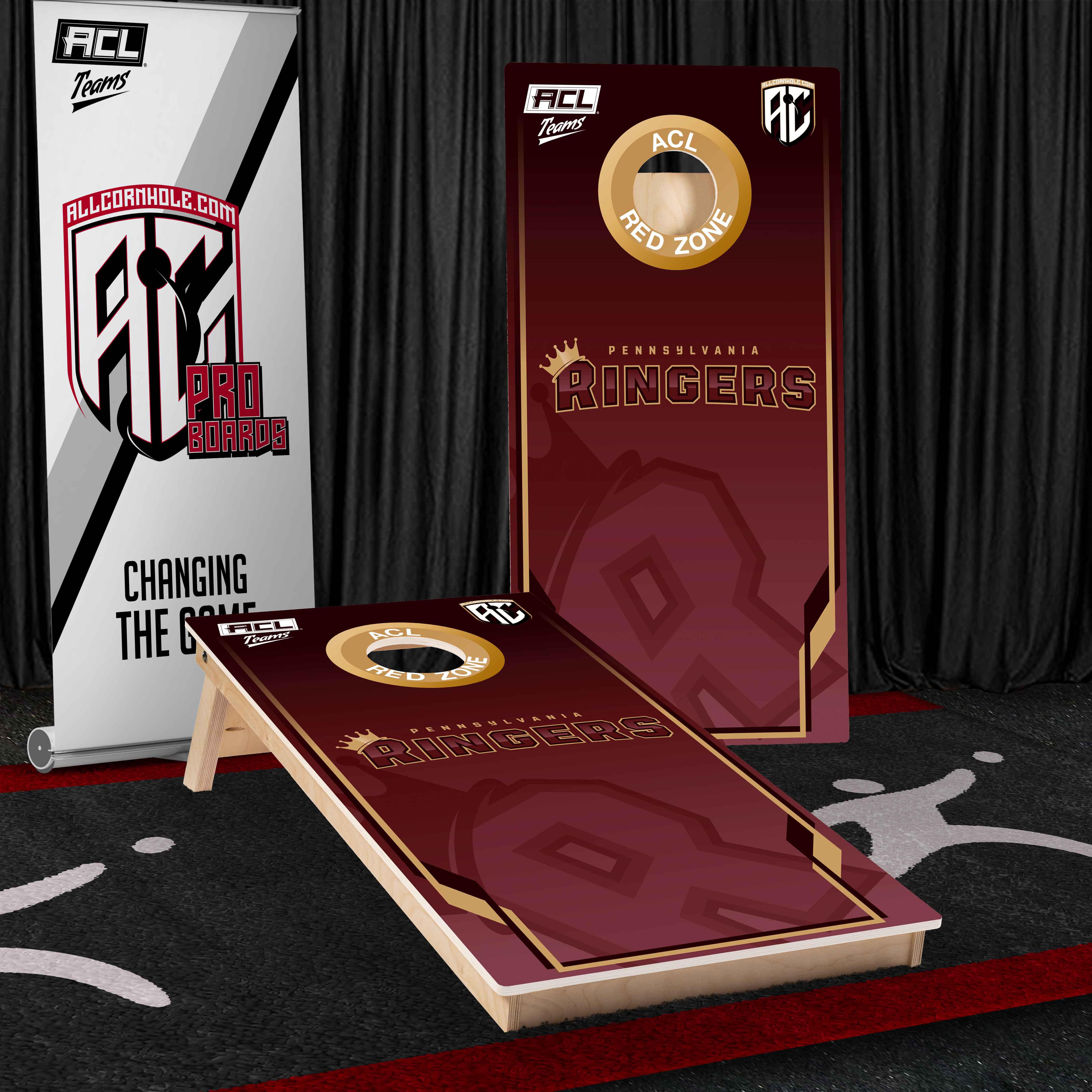 ACL Teams Pro Cornhole Board - Pennsylvania Ringers