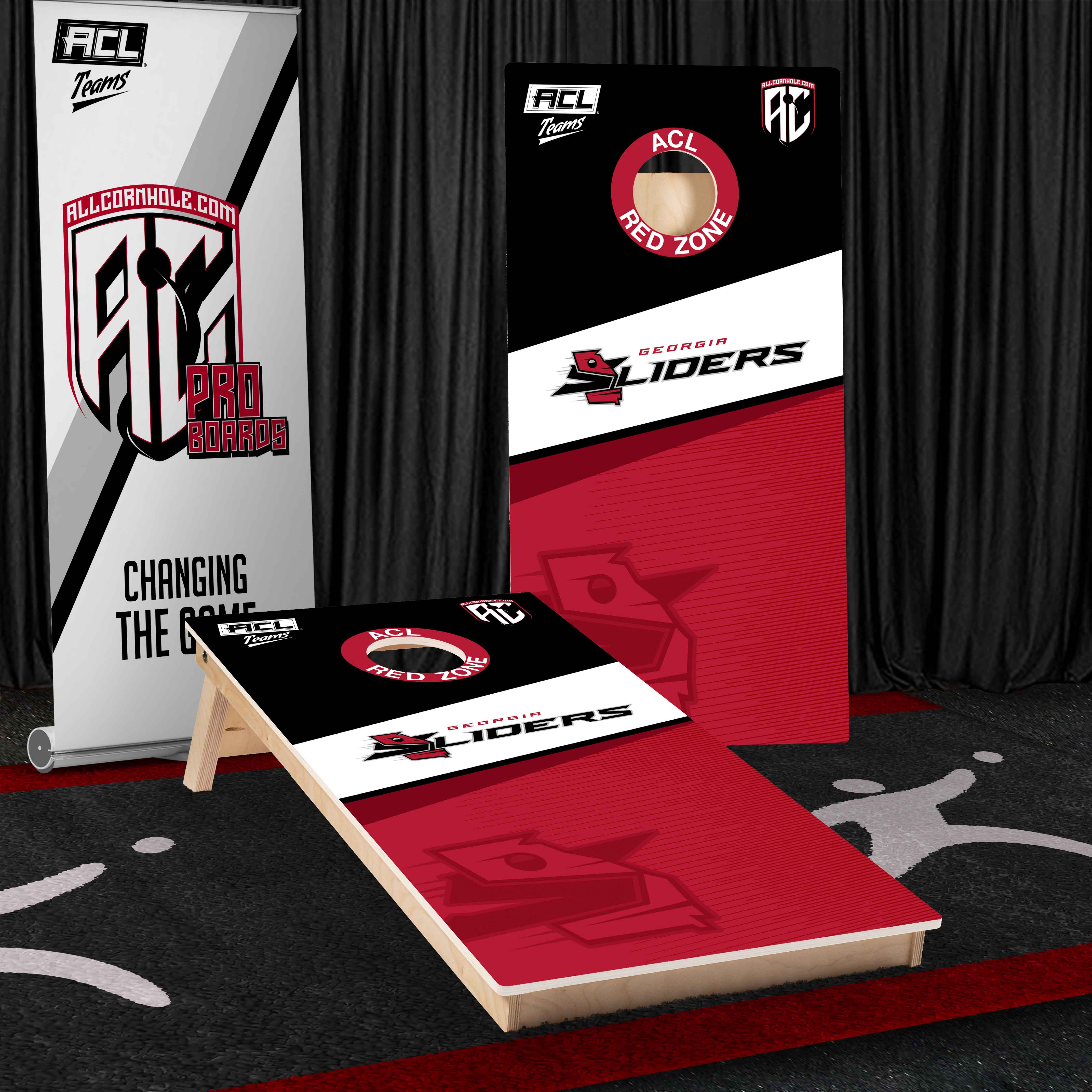 ACL Teams Pro Cornhole Board - Georgia Sliders