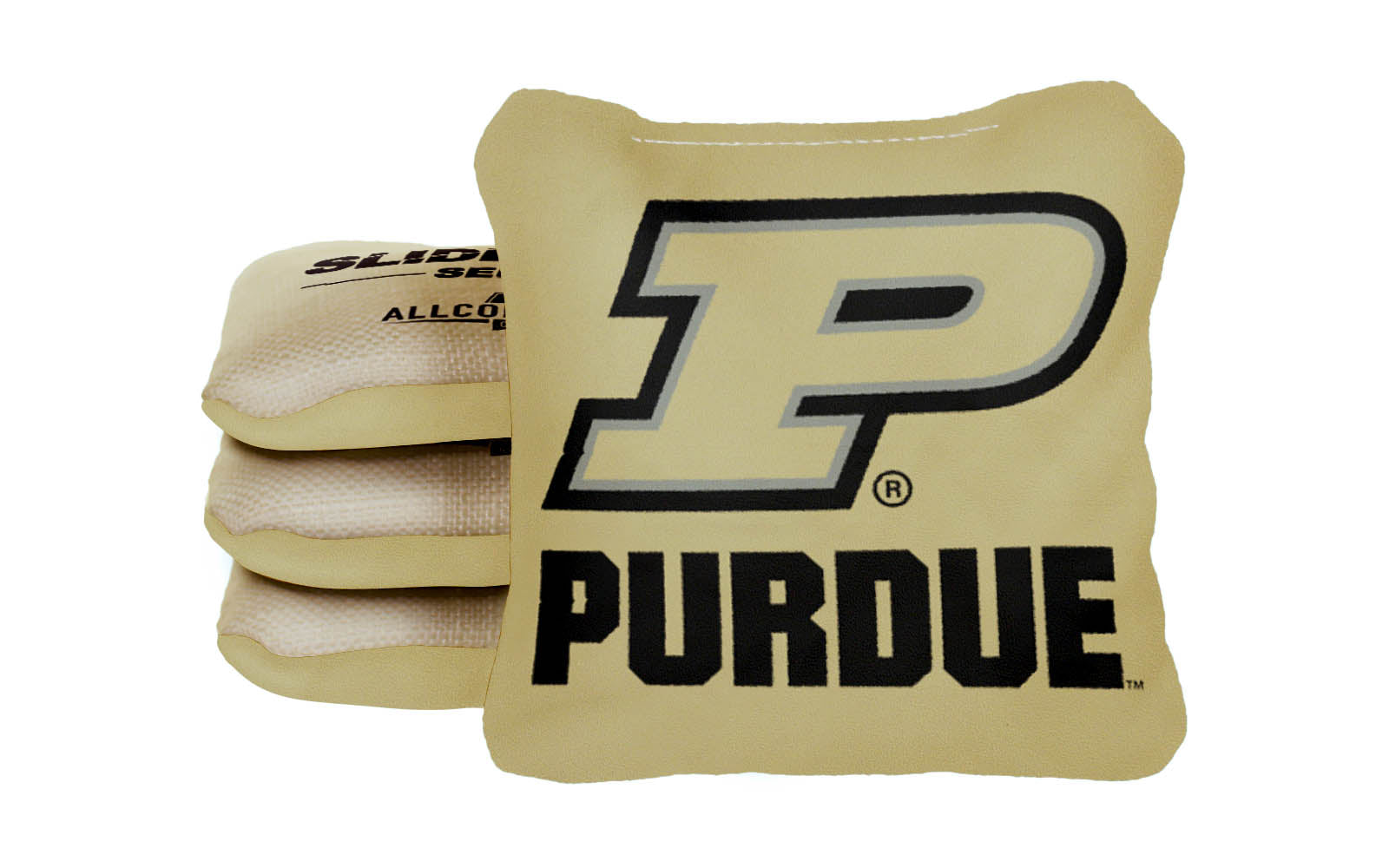 Officially Licensed Collegiate Cornhole Bags - AllCornhole Slide Rite - Set of 4 - Purdue University