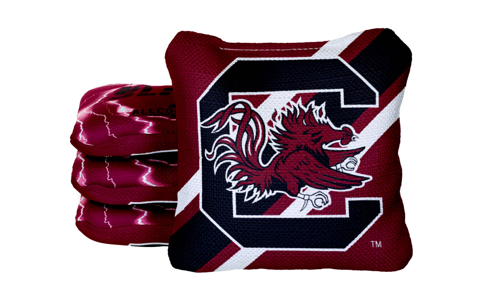 Officially Licensed Collegiate Cornhole Bags - AllCornhole All-Slide 2.0 - Set of 4 - University of South Carolina