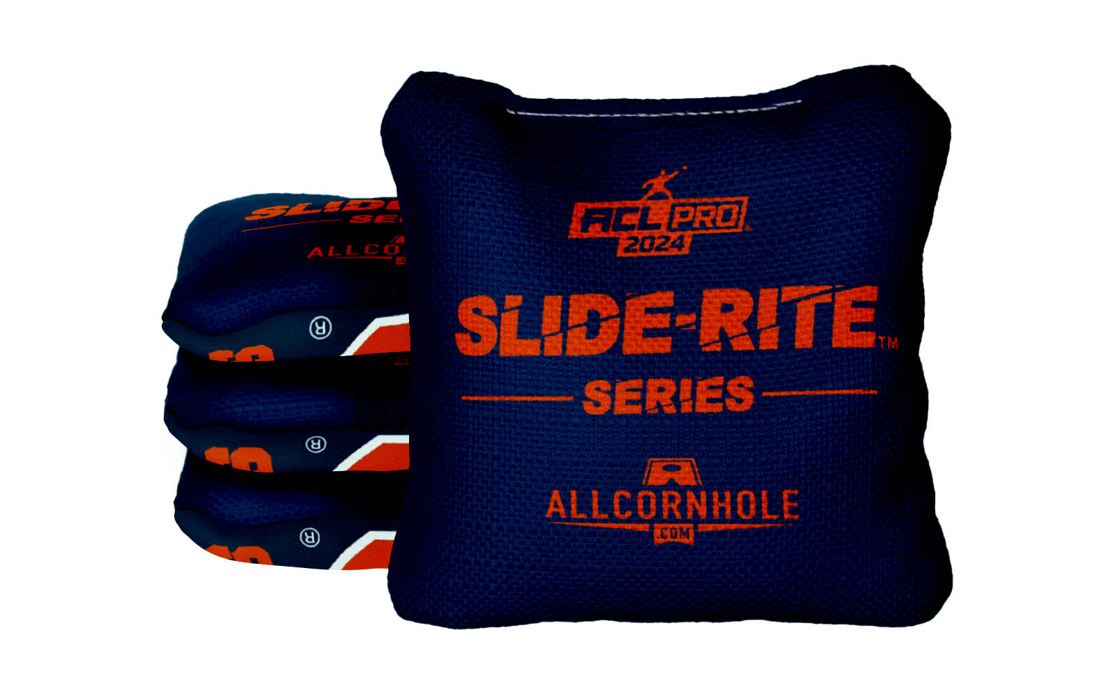 Officially Licensed Collegiate Cornhole Bags - AllCornhole Slide Rite - Set of 4 - Syracuse University