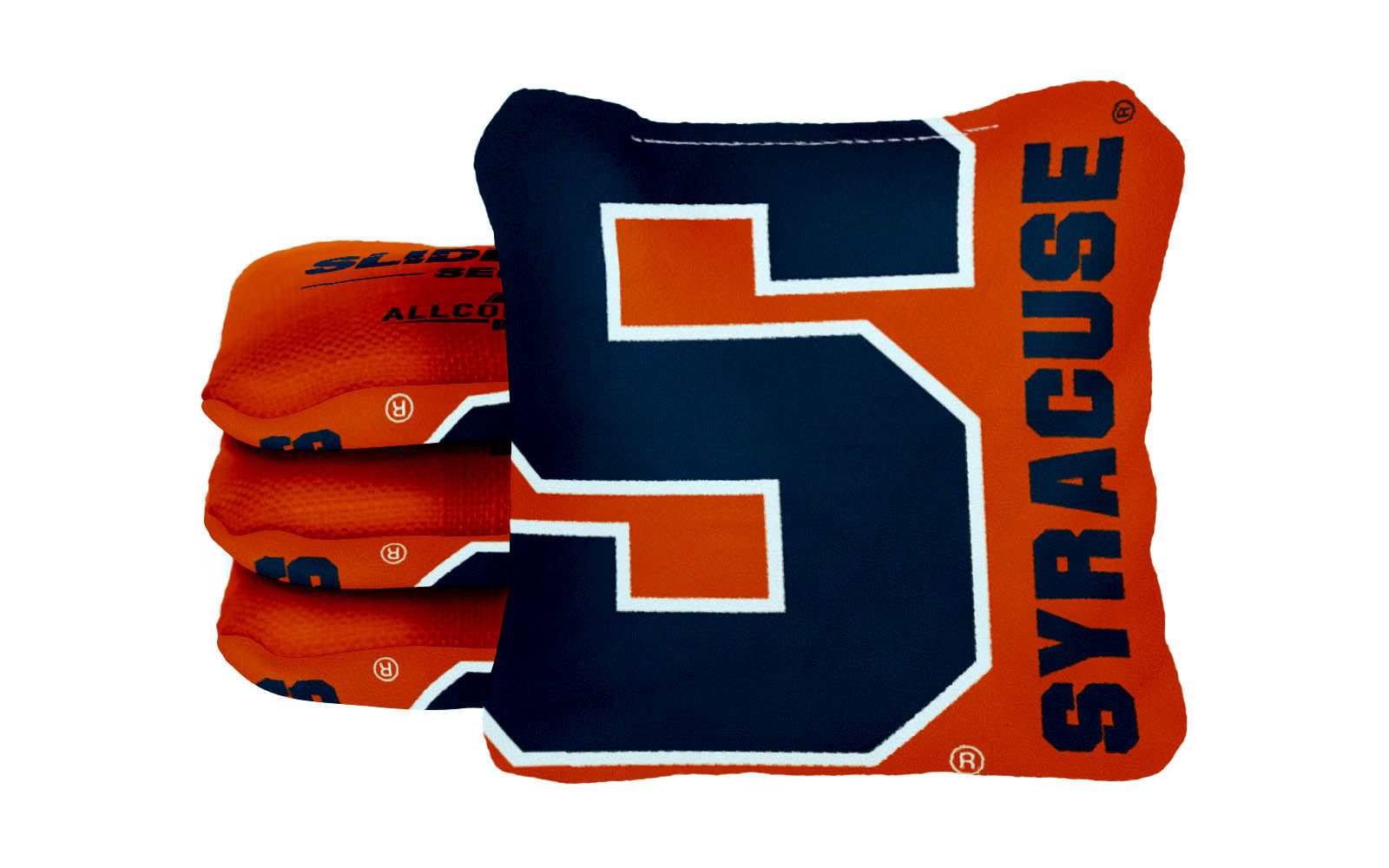 Officially Licensed Collegiate Cornhole Bags - AllCornhole Slide Rite - Set of 4 - Syracuse University