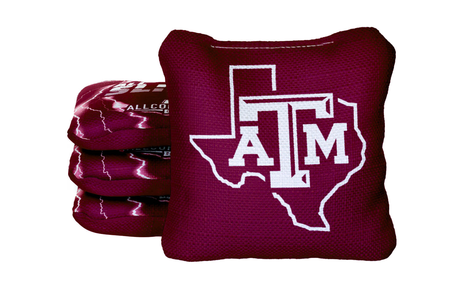Officially Licensed Collegiate Cornhole Bags - AllCornhole All-Slide 2.0 - Set of 4 - Texas A&M University