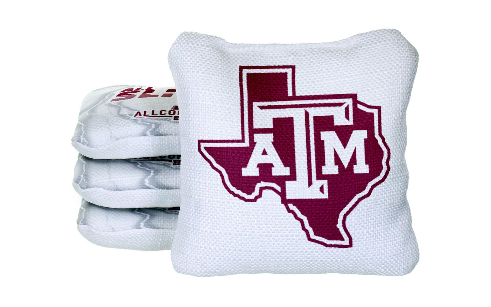 Officially Licensed Collegiate Cornhole Bags - AllCornhole All-Slide 2.0 - Set of 4 - Texas A&M University
