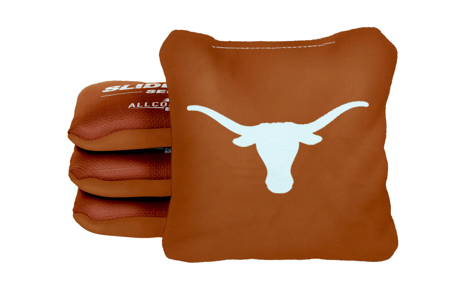 Officially Licensed Collegiate Cornhole Bags - AllCornhole Slide Rite - Set of 4 - University of Texas at Austin