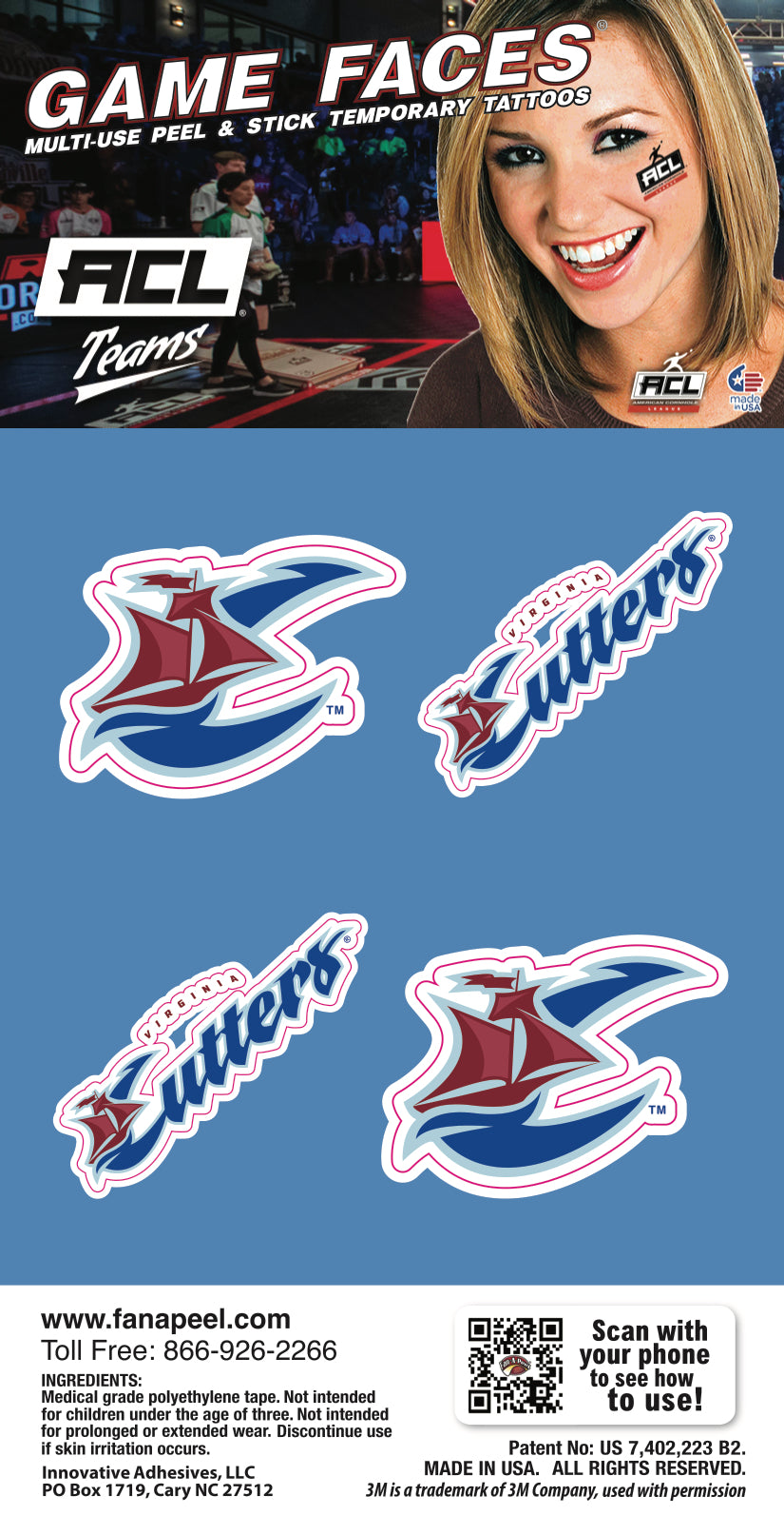 Game Face 4 Pack - Virginia Cutters