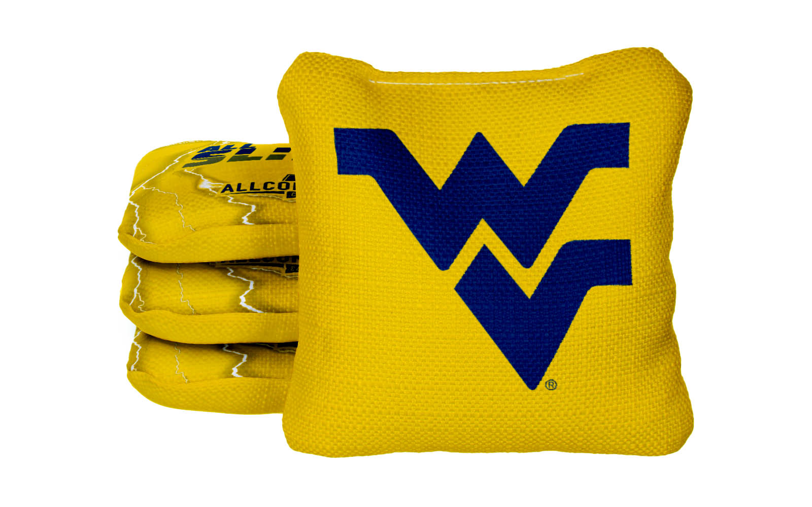 Officially Licensed Collegiate Cornhole Bags - AllCornhole All-Slide 2.0 - Set of 4 - West Virginia University