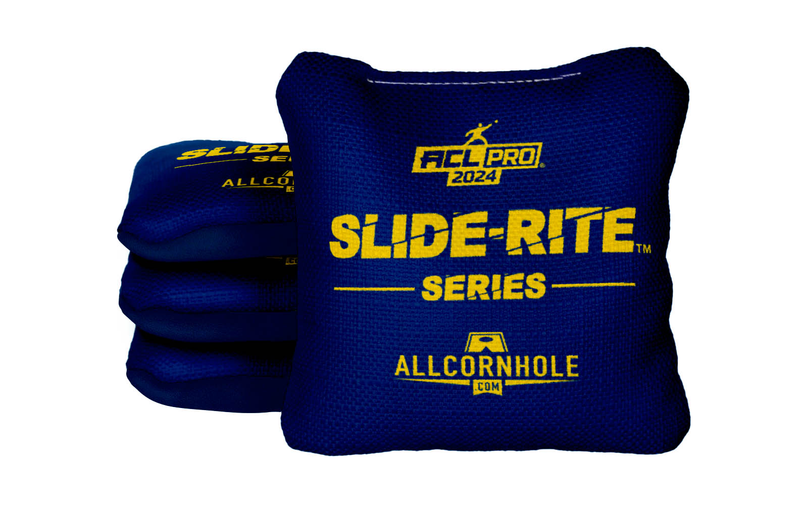 Officially Licensed Collegiate Cornhole Bags - AllCornhole Slide Rite - Set of 4 - West Virginia University
