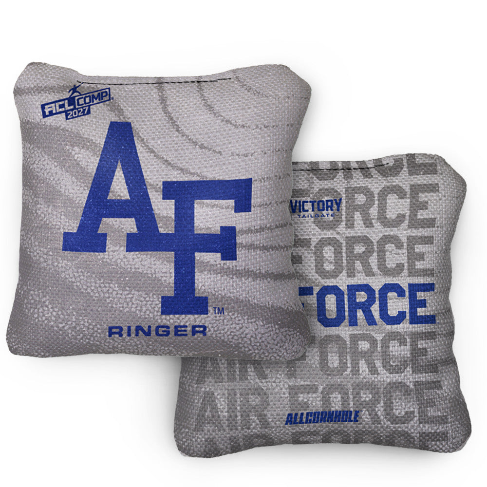 2027 Air Force Falcons RINGER Silver ACL Comp Cornhole Bags – Set of 4 Bags