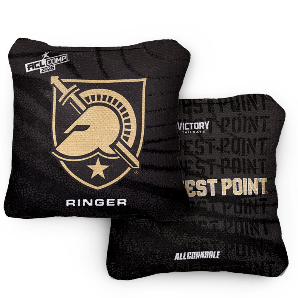 2026 Army West Point Black Knights RINGER Black ACL Comp Cornhole Bags – Set of 4 Bags