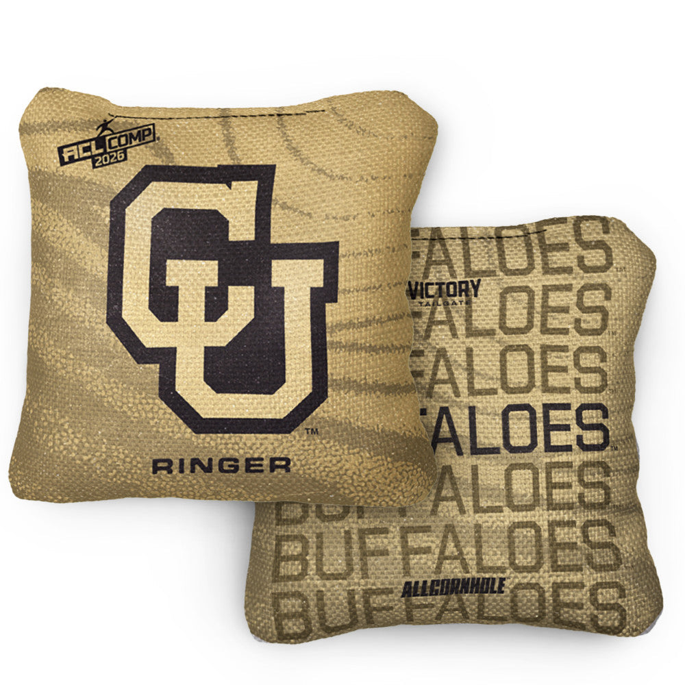 2026 Colorado Buffaloes RINGER™️Gold ACL Comp Cornhole Bags – Set of 4 Bags