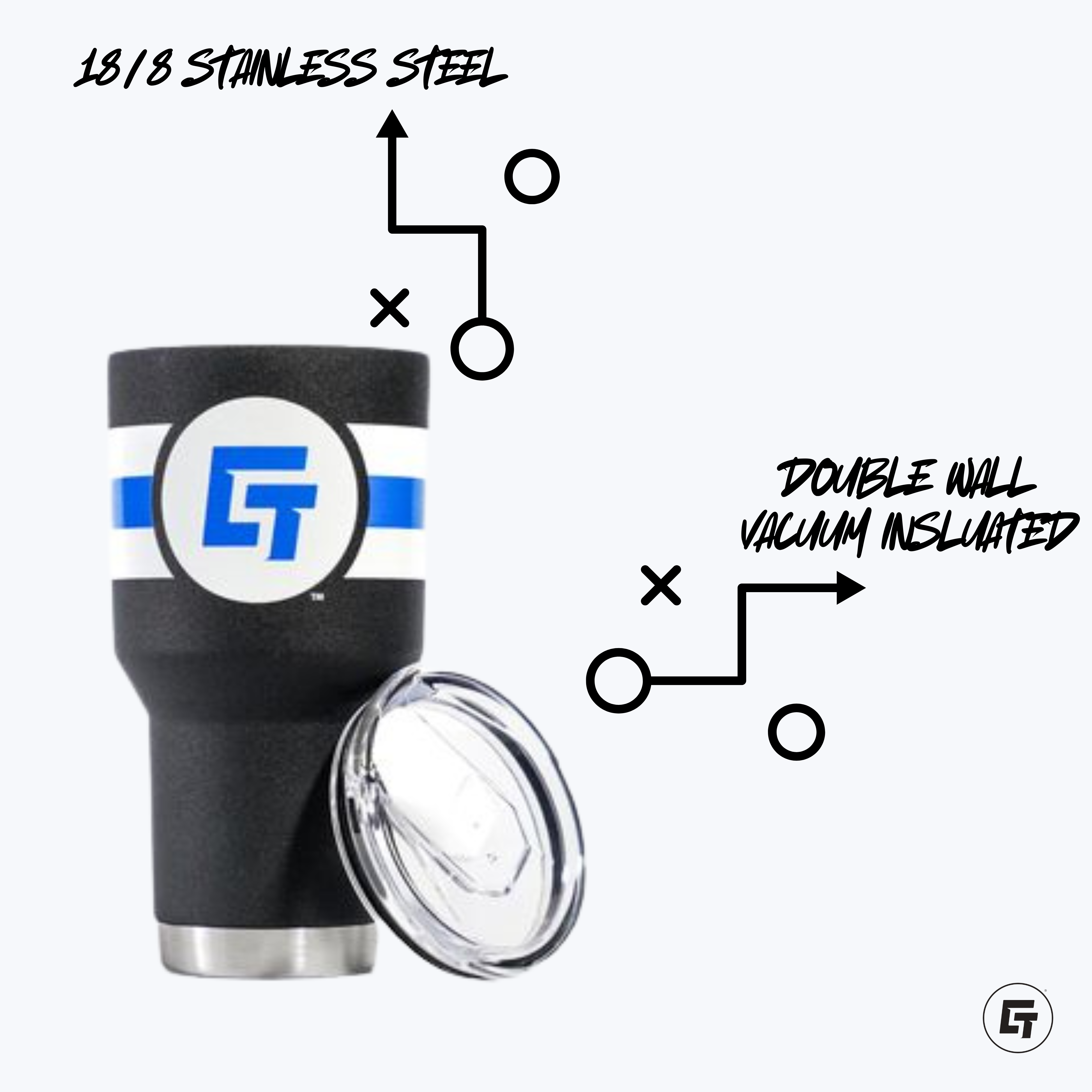 Chicagoland Spinners - 30oz Light Blue Tumbler