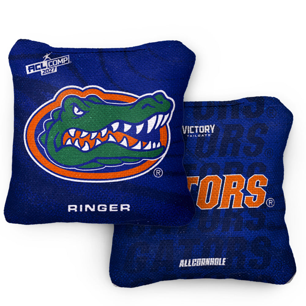 2027 Florida Gators RINGER Blue ACL Comp Cornhole Bags – Set of 4 Bags