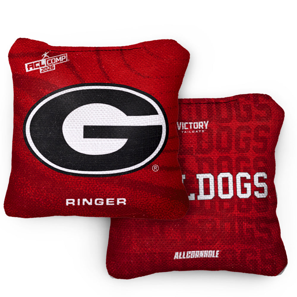 2026 Georgia Bulldogs RINGER Red ACL Comp Cornhole Bags – Set of 4 Bags