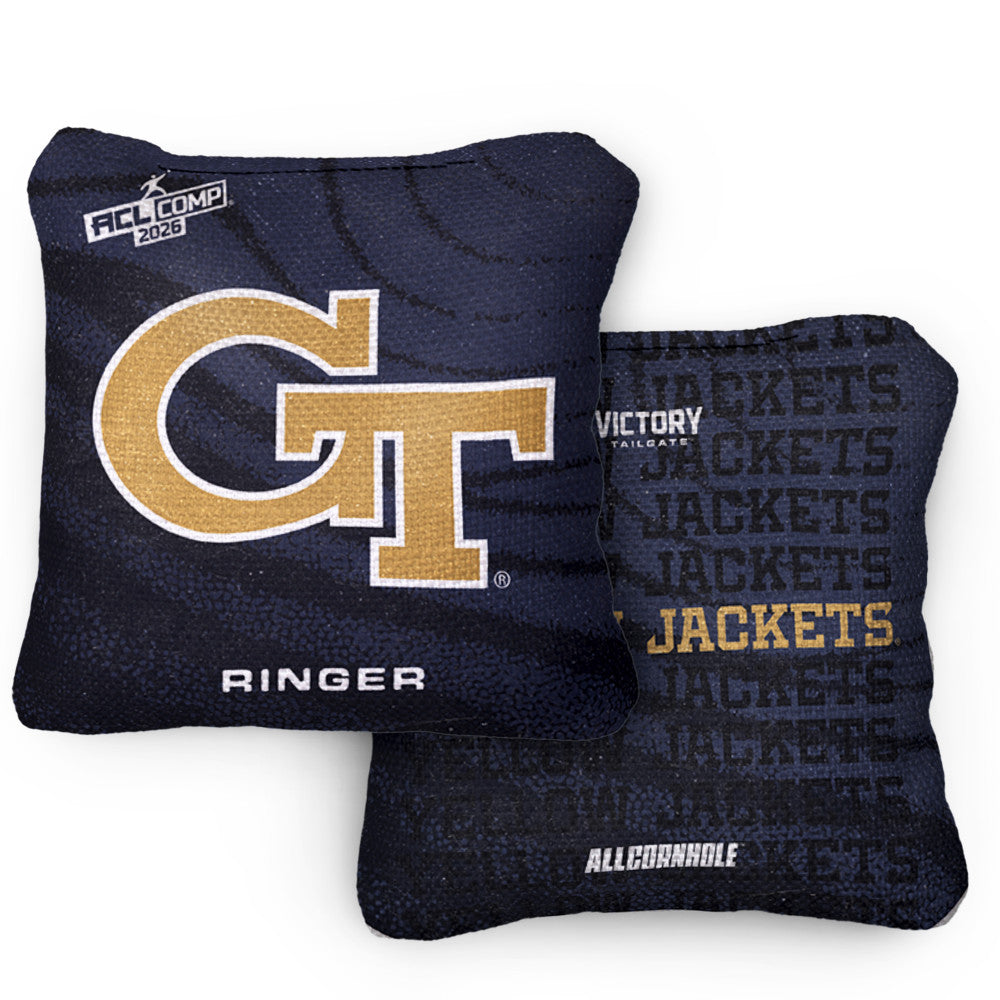 2026 Georgia Tech Yellow Jackets RINGER Navy ACL Comp Cornhole Bags – Set of 4 Bags