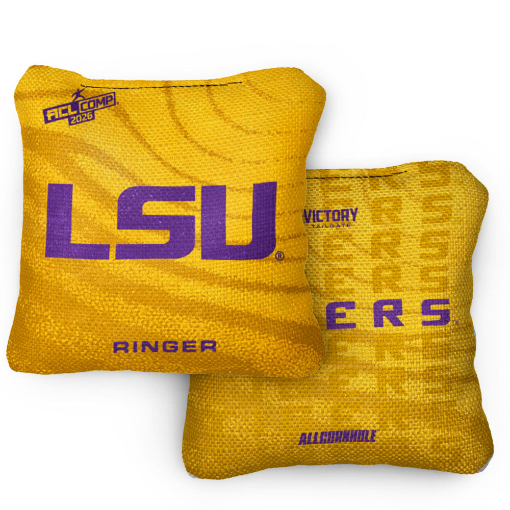 2026 LSU Tigers RINGER™️Gold ACL Comp Cornhole Bags – Set of 4 Bags