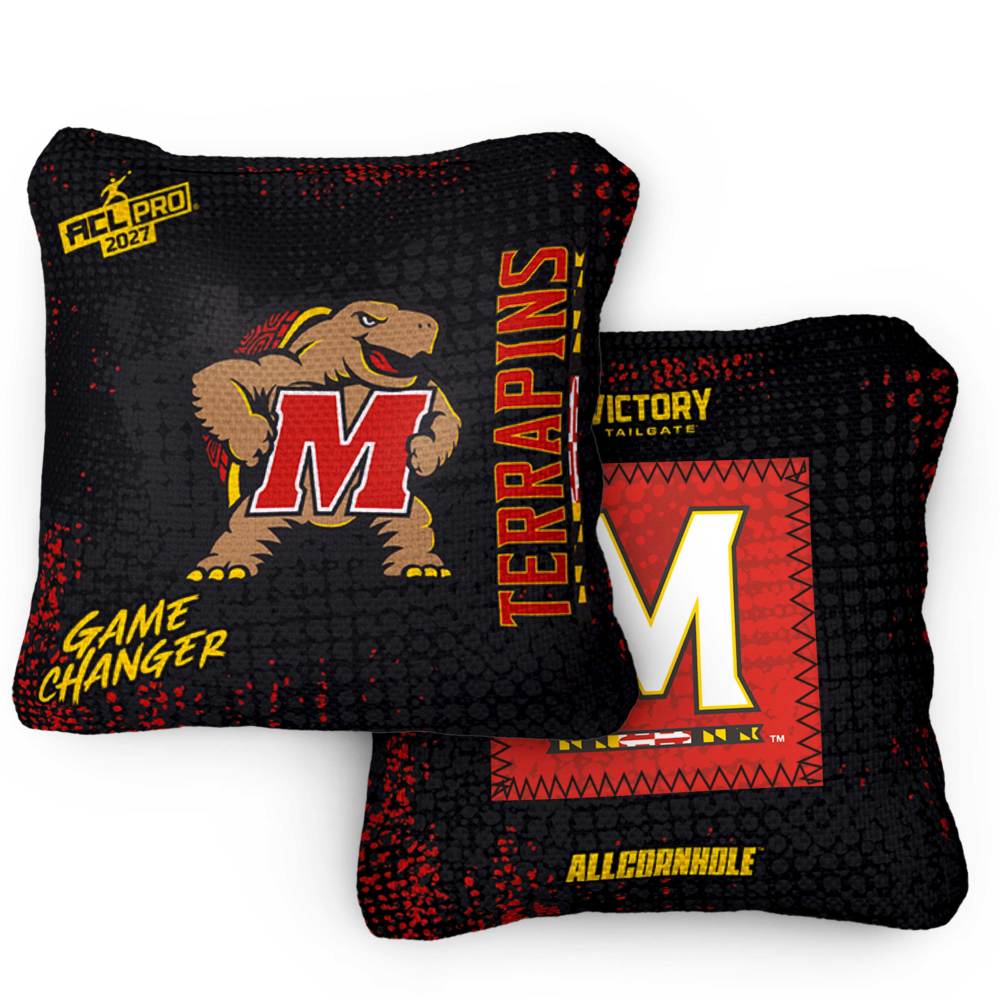 2027 Maryland Terrapins GameChanger™ OG Black ACL Pro Cornhole Bags – Set of 4 Bags