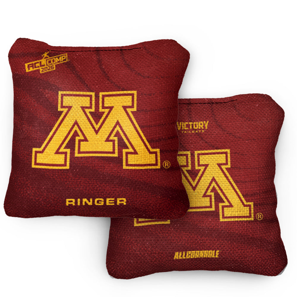 2026 Minnesota Golden Gophers RINGER™️Maroon ACL Comp Cornhole Bags – Set of 4 Bags