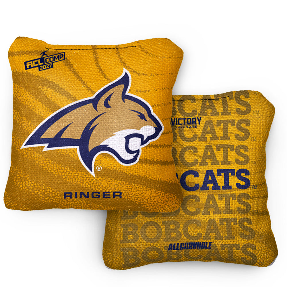 2027 Montana State Bobcats RINGER Gold ACL Comp Cornhole Bags – Set of 4 Bags