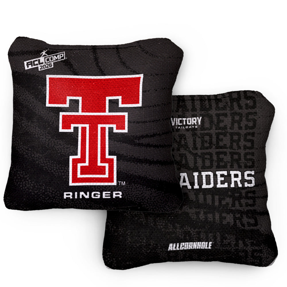 2026 Texas Tech Red Raiders RINGER Black ACL Comp Cornhole Bags – Set of 4 Bags