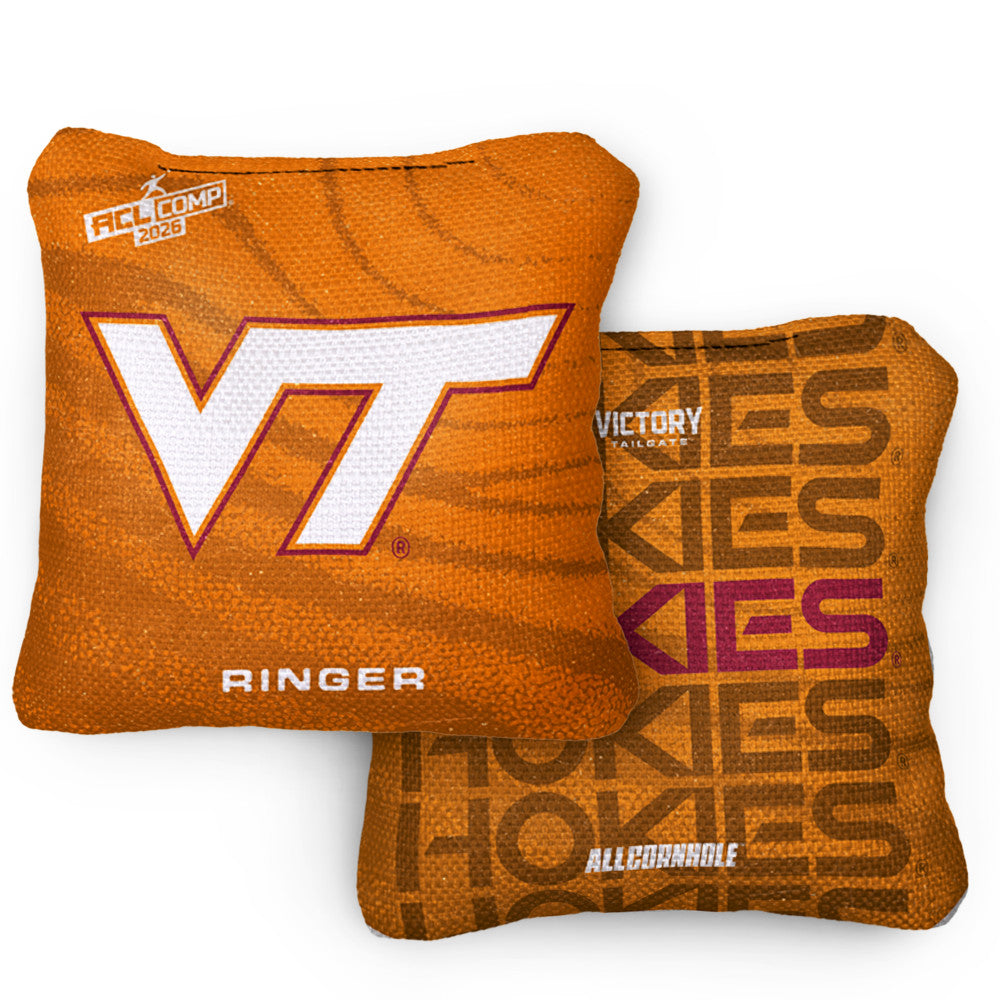 2026 Virginia Tech Hokies RINGER™️Orange ACL Comp Cornhole Bags – Set of 4 Bags