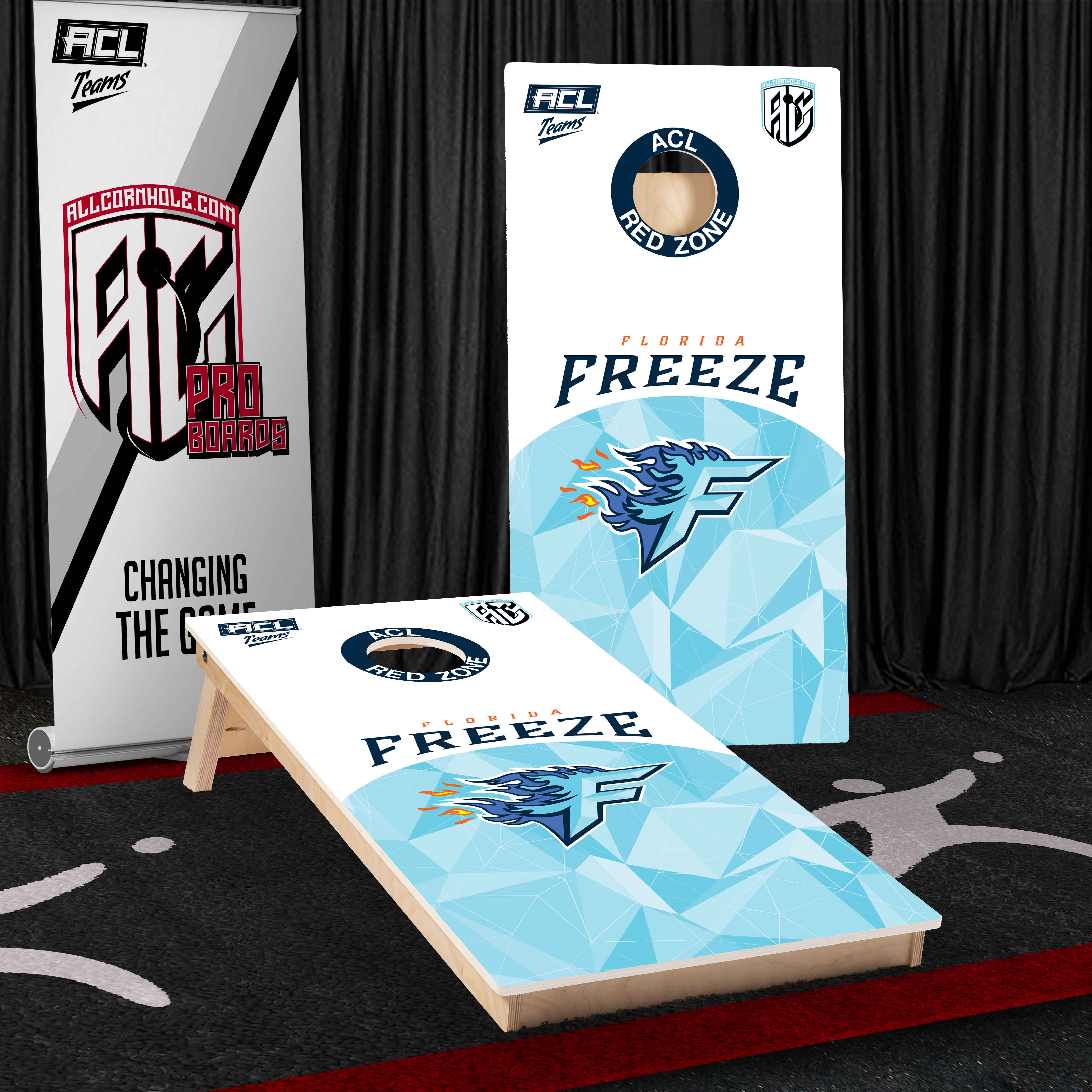 ACL Teams Pro Cornhole Board - Florida Freeze
